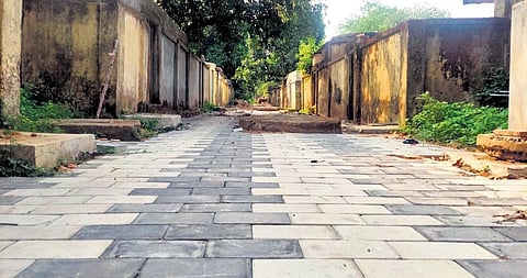 A conservancy lane laid with pavers block in Bhubaneswar