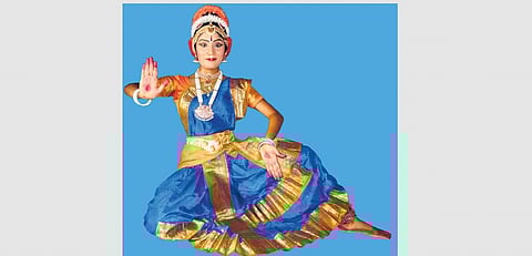 GBS Jahnavi Motivated by her grandmother, Jahnavi started learning Kuchipudi under the guidance of Vedantham Sathya Narasimha Sastry. (Photo | Special arrangement)