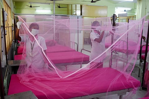 With the number of dengue cases increasing in the city, a dedicated ward has been set up at Rajiv Gandhi Government General Hospital | Ashwin Prasath