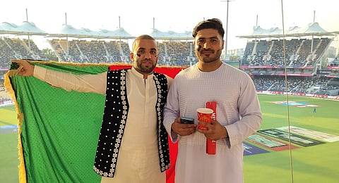 Rahim Sediqi (L) and Abdul Subor witnessed a memorable day at Chepauk as Afghanistan beat Pakistan for the first time in ODIs. (Photo | P Ravikumar, EPS)