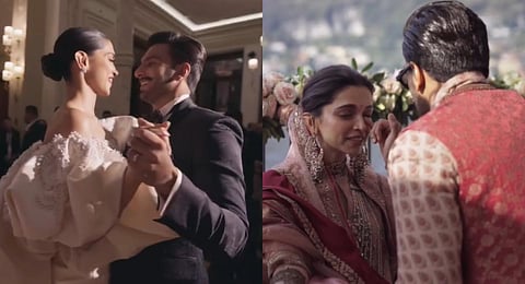 Deepika Padukone & Ranveer Singh in their wedding video.