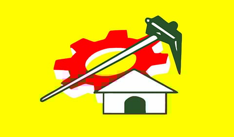 Flag of the Telugu Desam Party, used for representational purposes only. 