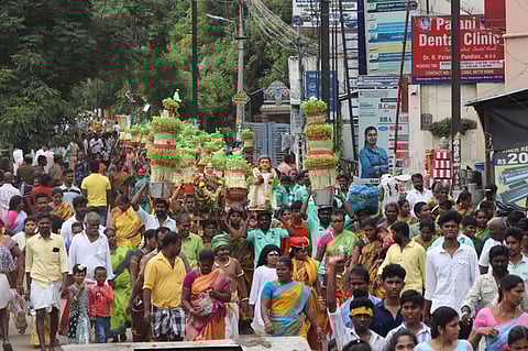 From garlanding Thevar statues and portraits to the Mulaippari procession, a large number of people took part in paying respects to Thevar across the state. (Photo | KK Sundar, EPS)
