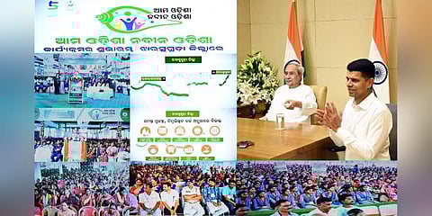 Chief Minister Shri Naveen Patnaik launching  'Ama Odisha Nabin Odisha' in Jharsuguda District (2 Assembly Constituencies) through video conferencing on Monday | Express