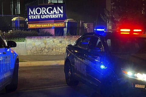 Baltimore police respond to a shooting at Morgan State University, Tuesday, Oct. 3, 2023, in Balitmore. (Photo | AP)