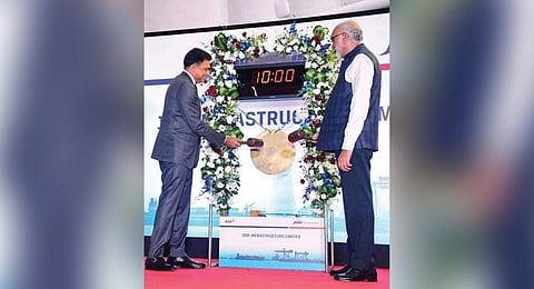 The Market Capitalisation of JSW infrastructure at Tuesday’s closing price stood at R33,033.02 crore.