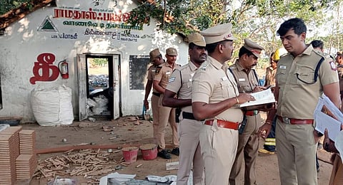 Mayiladuthurai SP (in-charge) Harsh Singh inspecting the site | Express