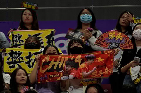Chinese fans at the ongoing Asian Games (Photo | AP)