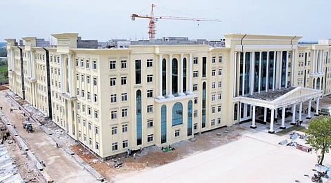 The hospital has been constructed within the premises of government medical college in Ensanpally.