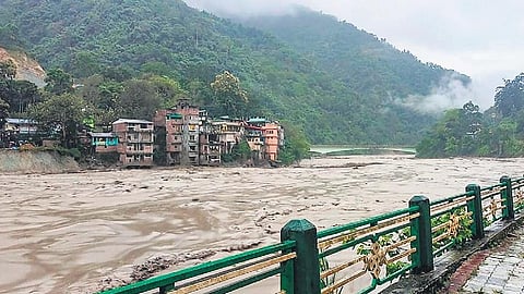 Teesta river in Sikkim.