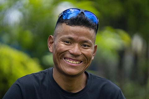 Nepal's sherpa guide Tenjen Sherpa, 35, reported missing along with American climber Gina Marie Rzucidlo after avalanches struck Tibet’s Mount Shishapangma on October 7, 2023. (Photo | AP)
