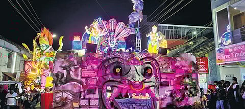 File photo of one of the tableaus for 2022 Dasara.