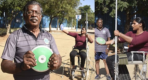 Narayanan has been into sports since he was in school. He also trains para-athletes. | S Senbagapandiyan