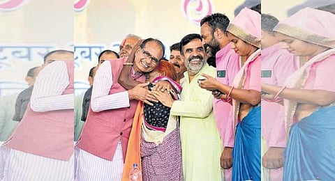 BJP’s longest serving CM Shivraj Singh Chouhan on Sunday met the woman who gave Rs 2 as a lucky charm to contest his first assembly poll.