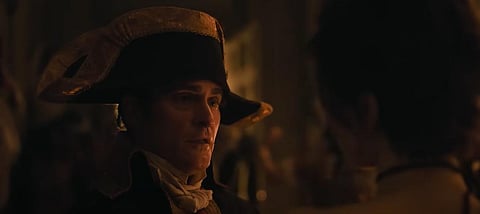 YouTube screengrab from the trailer of Ridley Scott's 'Napoleon,' starring Joaquin Phoenix.