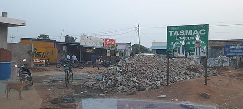 Three months ago, a protest was held for closure of the lone Tasmac outlet. (Photo | Express)