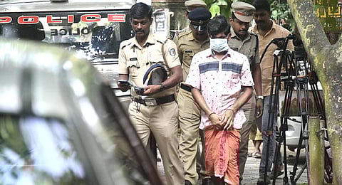 Ashafak Alam being produced at Ernakulam Additional District and Sessions Court on Thursday | Express