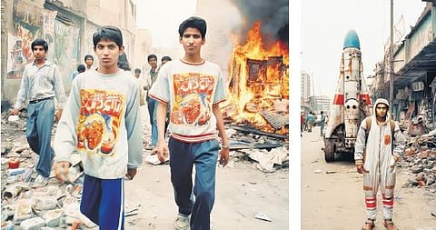 All the works are pigment prints of AI-generated images, ‘Self-Portrait’ of Prateek Arora (bottom right)