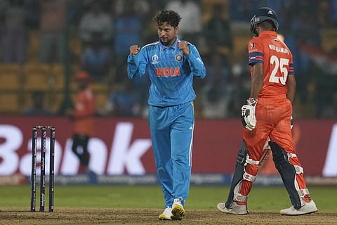 Indian cricket team's wrist spinner, Kuldeep Yadav. (Photo | AP)