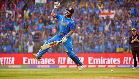 Virat Kohli struck a record-breaking century and Mohammed Shami took seven wickets to guide India into the Cricket World Cup final. (Photo | Shiba Prasad Sahu)