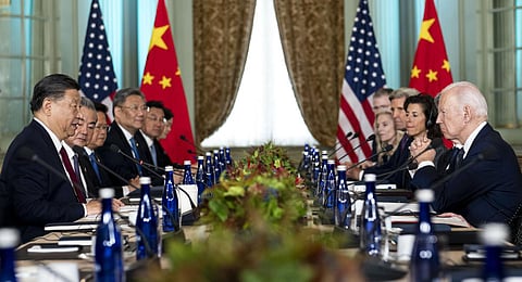 President Joe Biden Meets with China's President President Xi Jinping at the Filoli Estate in Woodside, Calif., Wednesday, Nov, 15, 2023.(Photo | AP)