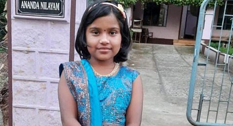 Eight-year-old Adithyasree. (Photo | Special Arrangement)