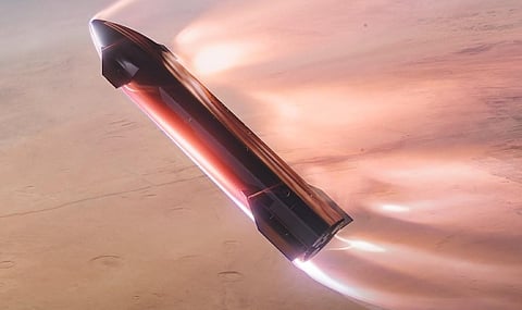 The goal is to send the rocketship around the world before ditching it in the ocean near Hawaii. (Screengrab)