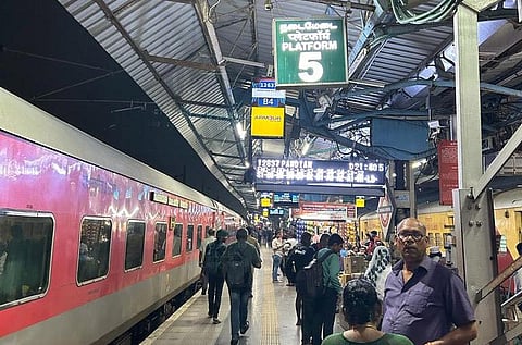 Pandian Express was allotted platform five instead of the usual four at Chennai Egmore junction, says MP. (Photo | Express)