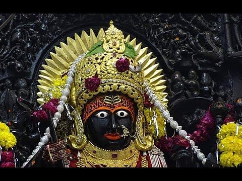 Maa Tripura Sundari at the temple in Umrai village in Rajasthan's Banswara district (YouTube)