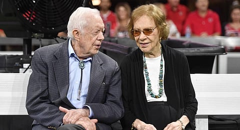 Former President Jimmy Carter, left, and his wife, former first lady Rosalynn Carter. (Photo | AP)