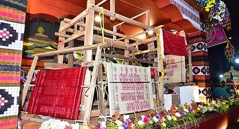 The Karuna Silk stall at IITF. (Photo | Express)