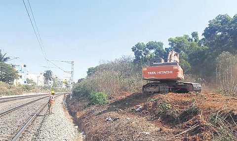Work underway at the railway line. (File Photo)
