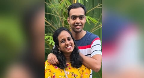 Captain MV Pranjal with his wife