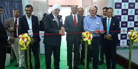 Gurmit Singh Arora, Chairman of Indian Green Building Council with others at a three-day annual flagship conference — Green Building Congress 2023 — hosted by CII’s IGBC and the state government.