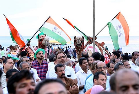 Palestine Solidarity Rally in Kozhikode, Kerala. (Photo | E Gokul, EPS)