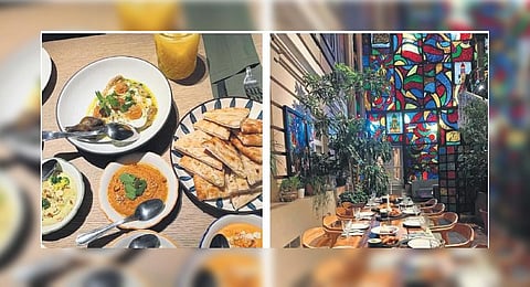 Greek food at Kefi; Bagebi interiors; seafood and vegetables at Grand Cru