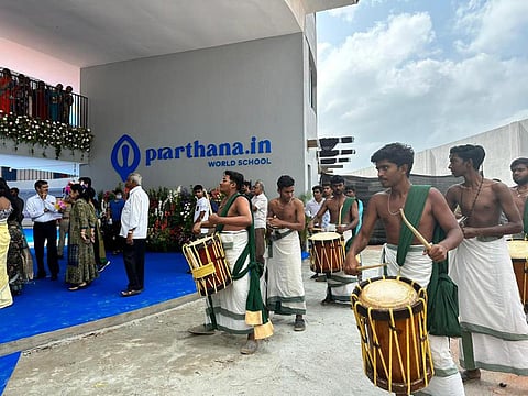 Cultural performance during the inauguration of the school. (Photo | Express)