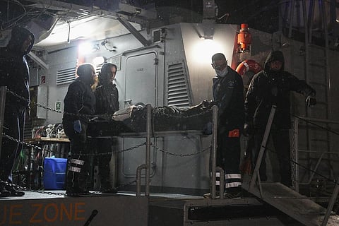 EU border agency helping search for missing crew after cargo ship sinks off Greece