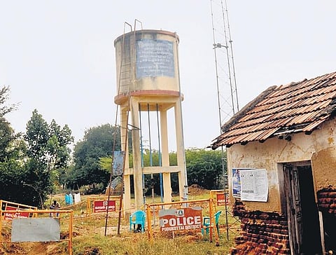 Vengaivayal tank in which human excreta was found mixed with drinking water (File photo | Express)