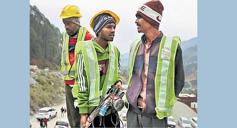STANDING TALL: Rat hole miners at Silkyara tunnel site | Express