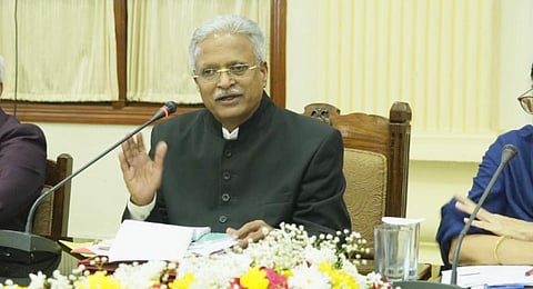 Lokayukta Justice BS Patil speaks at the vigilance awareness conference in Bengaluru on Friday 