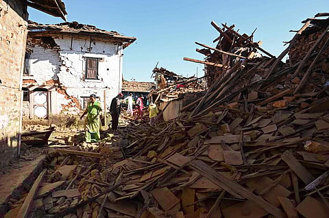 At least 140 people were killed and several injured in an overnight earthquake that struck a remote pocket of Nepal on November 3, 2023. (Photo | AFP)