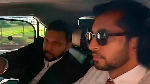 Representational Image: Advocate Jai Anant Dehadrai arrives for the Lok Sabha Ethics committee meeting on the 'cash for query' allegation against TMC MP Mahua Moitra, with Nishikant Dubey. (Pic | PTI)