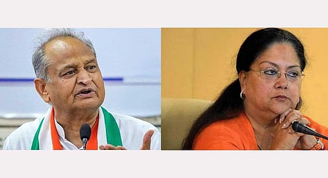 Rajasthan Chief Minister Ashok Gehlot and former CM Vasundhara Raje