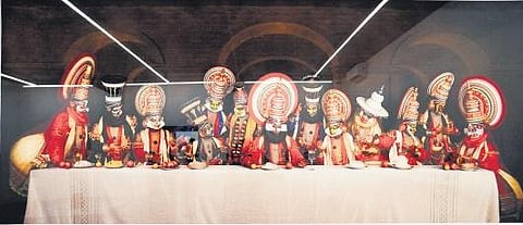 Kochi Biennale Foundation president Bose Krishnamachari at the exhibition