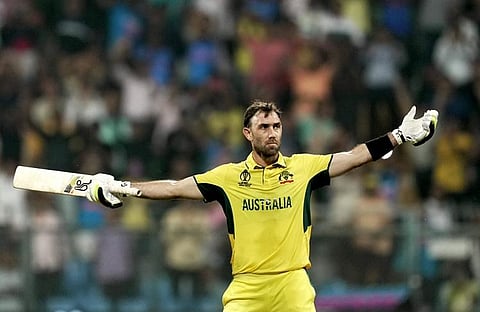 Watching him defy the rules of batting was pure cinema: Glenn Maxwell takes Australia into the semis. (Photo | PTI)