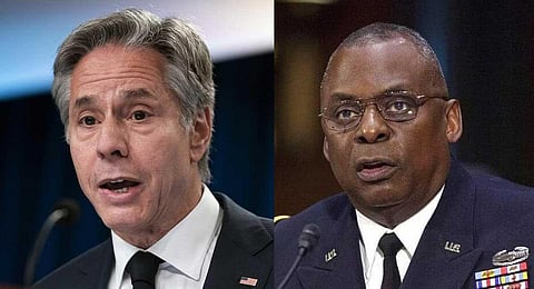 US Secretary of State Anthony Blinken and US Defence Secretary Lloyd J Austin III