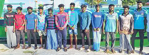 Maldivian navy apprehended the fishermen for allegedly entering their territorial waters and seized their boats | express