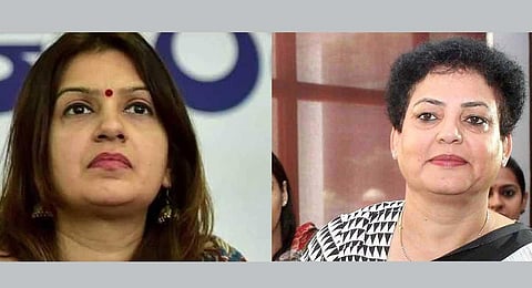 Priyanka Chaturvedi and Rekha Sharma