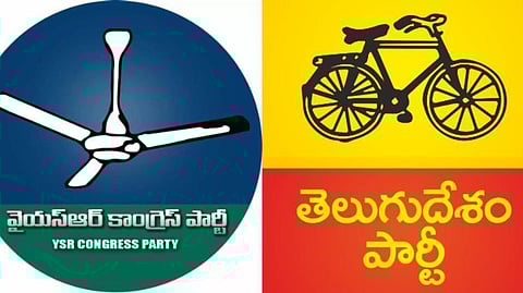 YSRC, TDP party symbol. Image used for representation